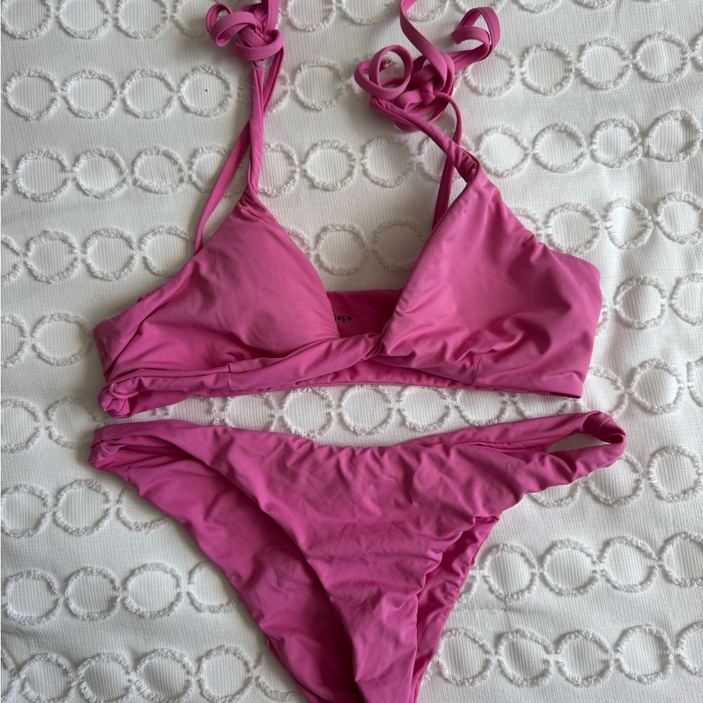 Dippin' Daisy's Pink Twist Bikini Set